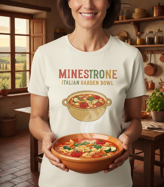 Gift idea for minestrone lovers - Minestrone Italian Garden Bowl t shirt