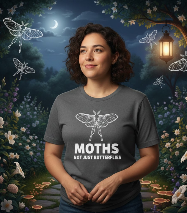 Gift idea for moth enthusiasts - Moths Not Just Butterflies t shirt
