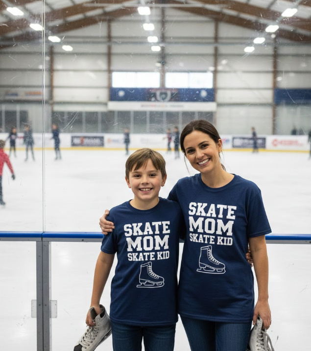 Gift idea for mother and son skating - Skate Mom Skate Kid t shirt