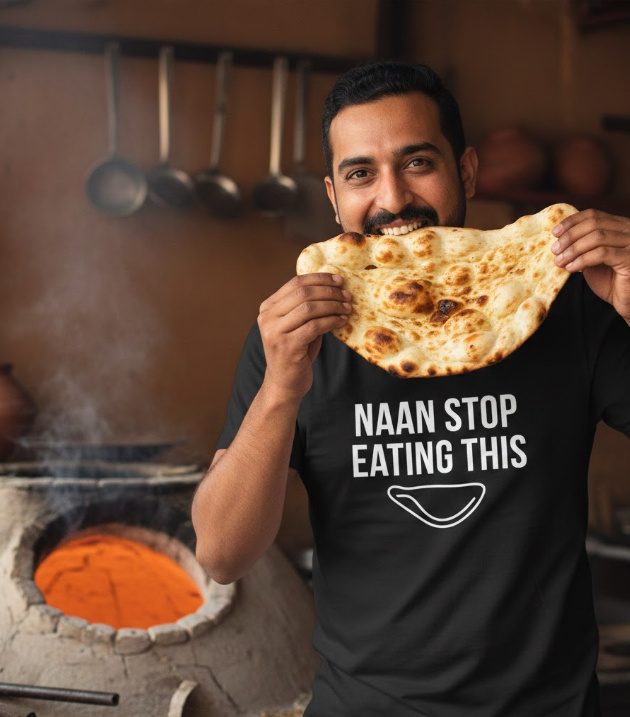 Gift idea for naan bread fans - Naan Stop Eating This t shirt