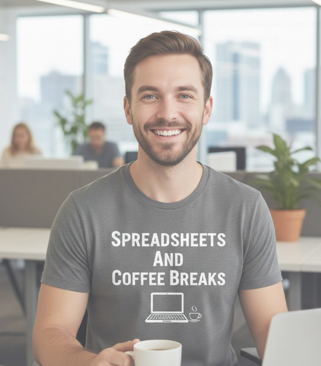 Gift idea for officemates - Spreadsheets And Coffee Breaks t shirt