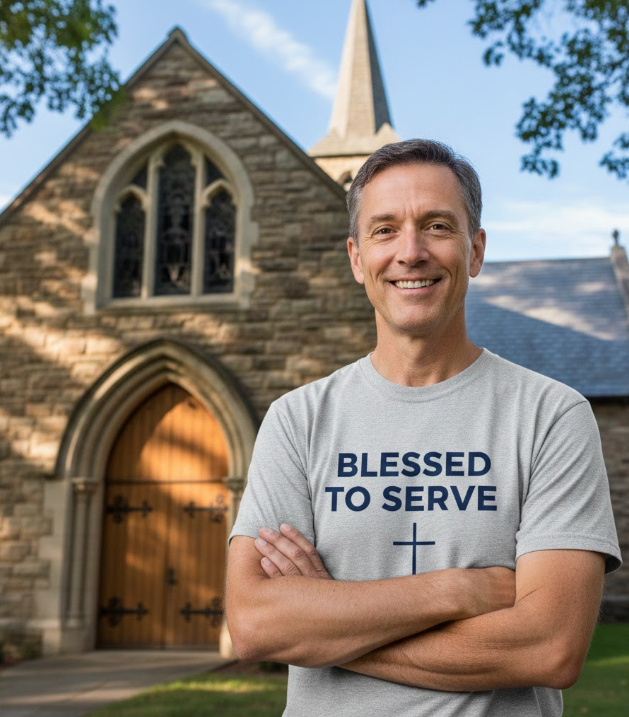 Gift idea for pastor - Blessed To Serve t shirt