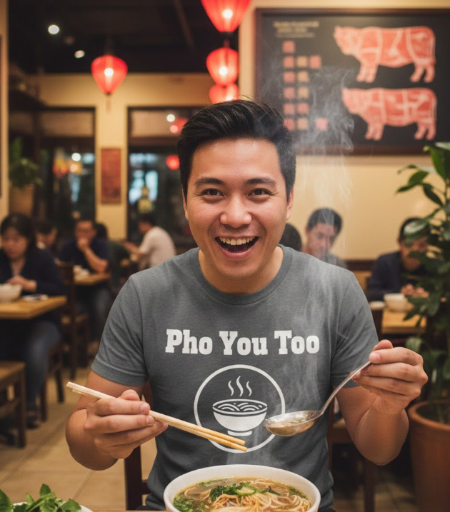 Gift idea for pho lovers - Pho You Too t shirt