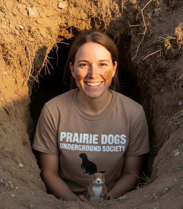 Gift idea for prairie dog lovers - Prairie Dogs Underground Society t shirt