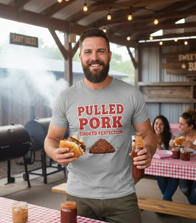 Gift idea for pulled pork fans - Pulled Pork Smoked Perfection t shirt