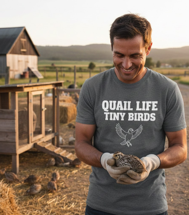 Gift idea for quail enthusiasts - Quail Life Tiny Birds t shirt