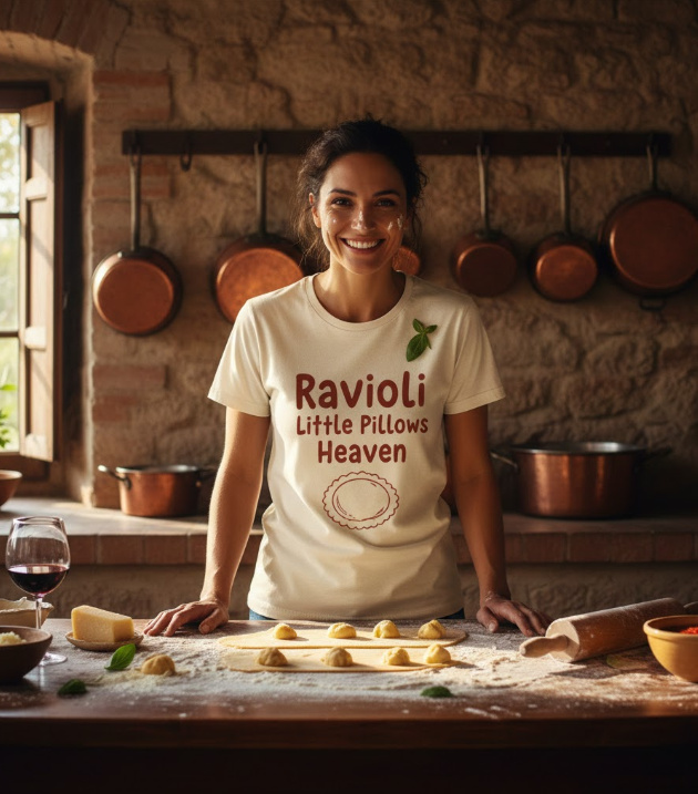 Gift idea for ravioli fans - Ravioli Little Pillows Heaven t shirt