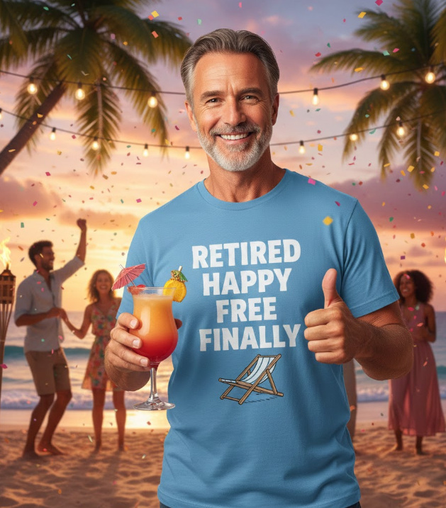 Gift idea for retirement party - Retired Happy Free Finally t shirt