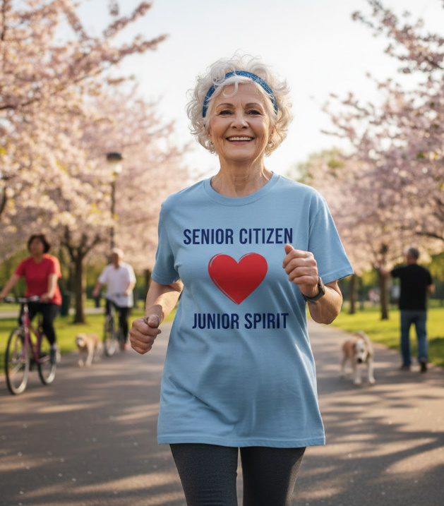 Gift idea for senior citizens - Senior Citizen Junior Spirit t shirt