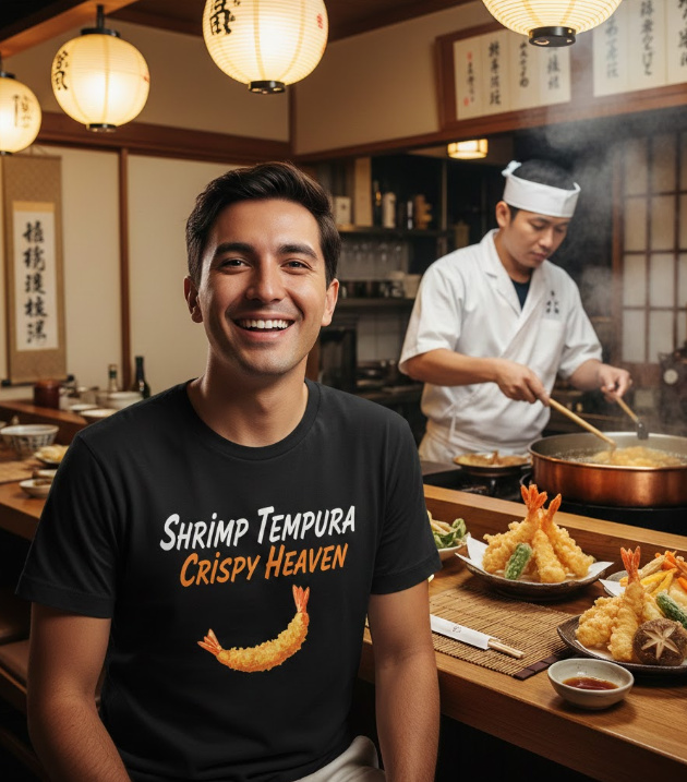 Gift idea for shrimp tempura fans - Shrimp Tempura Crispy Heaven t shirt