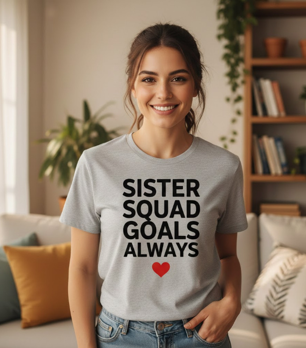 Gift idea for sister - Sister Squad Goals Always t shirt