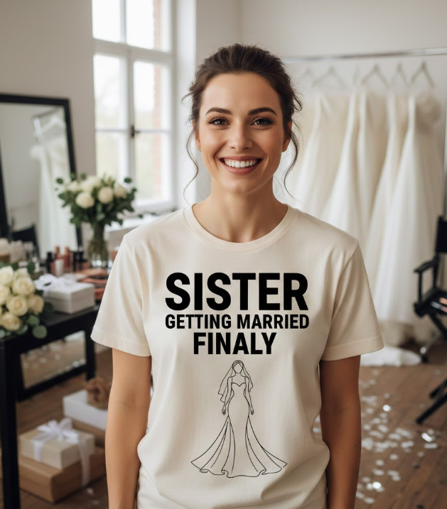 Gift idea for sister wedding - Sister Getting Married Finally t shirt