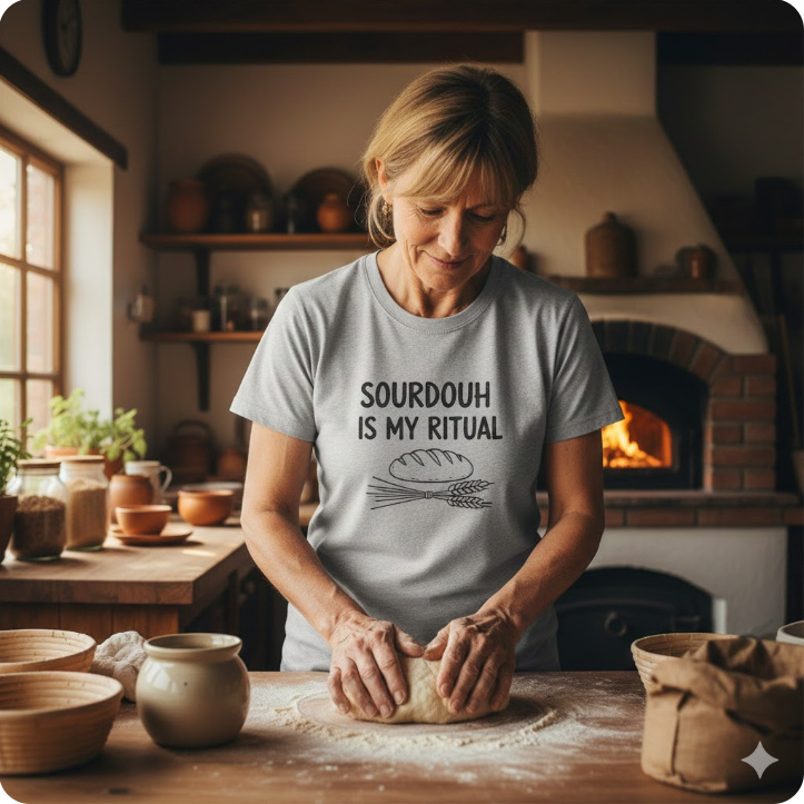 Gift idea for sourdough baker - Sourdough Is My Ritual t shirt