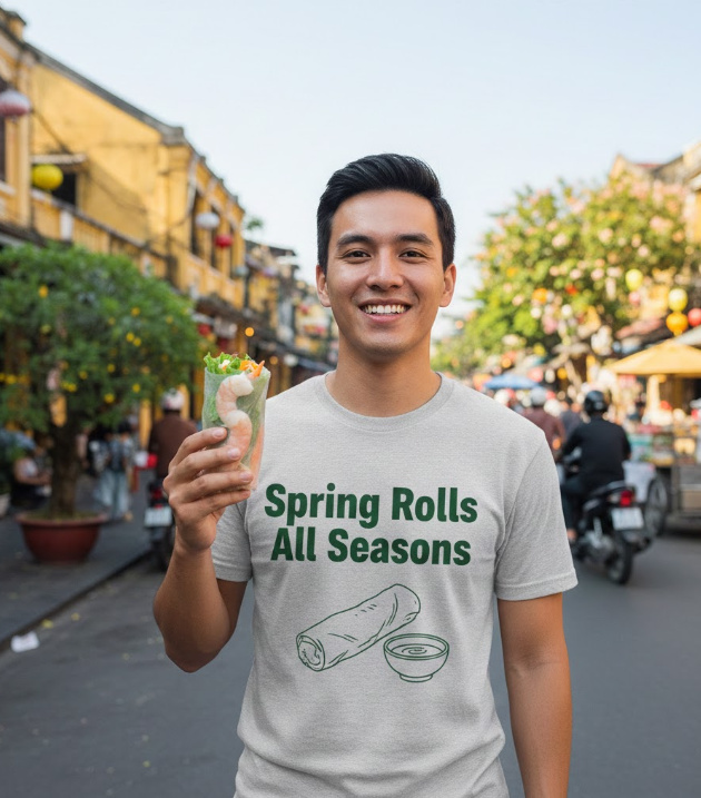 Gift idea for spring rolls fans - Spring Rolls All Seasons t shirt