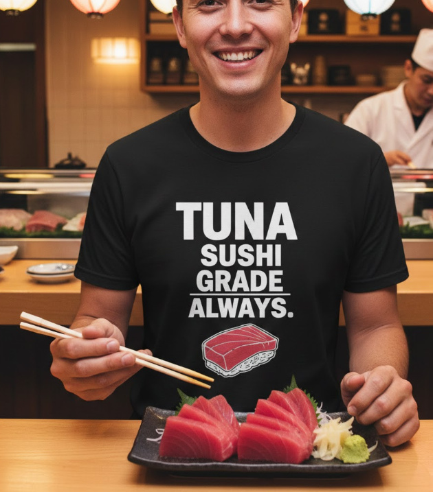 Gift idea for sushi grade tuna lovers - Tuna Sushi Grade Always t shirt