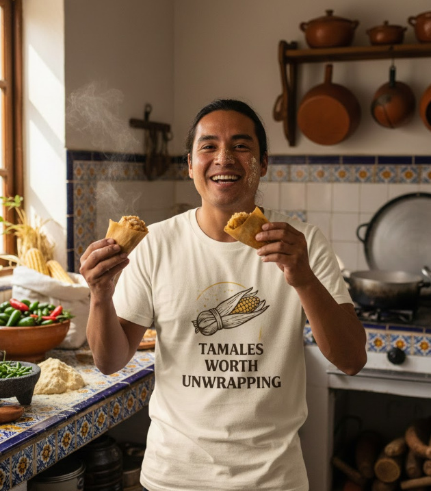 Gift idea for tamales enthusiasts - Tamales Worth Unwrapping t shirt