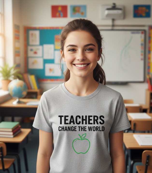 Gift idea for teachers day - Teachers Change The World t shirt