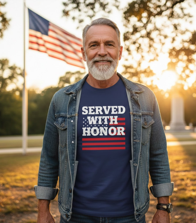 Gift idea for veterans day - Served With Honor t shirt