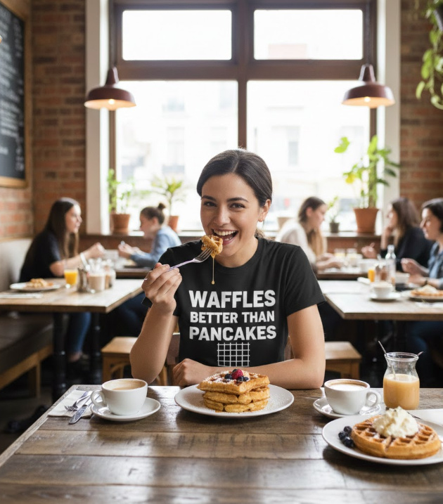 Gift idea for waffles fans - Waffles Better Than Pancakes t shirt