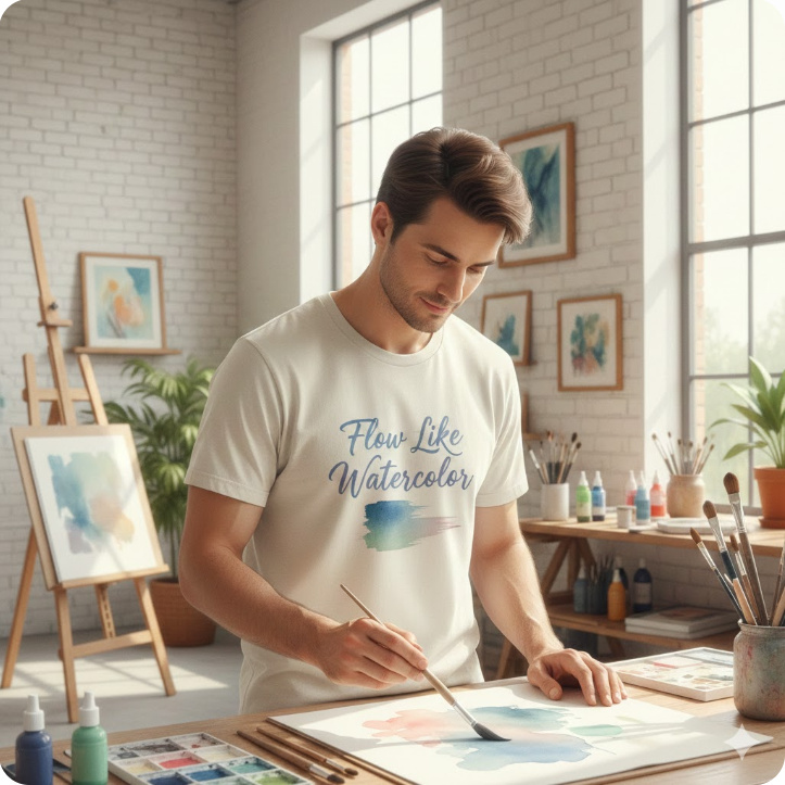 Gift idea for watercolor artist - Flow Like Watercolor t shirt