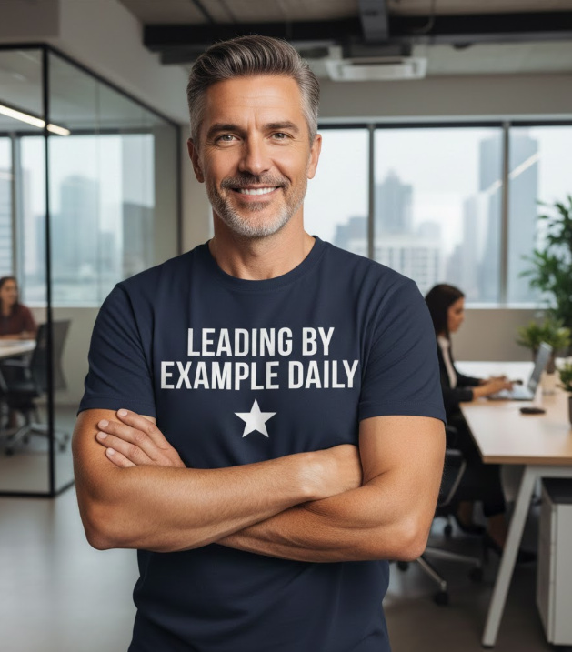 Gift idea for your boss - Leading By Example Daily t shirt