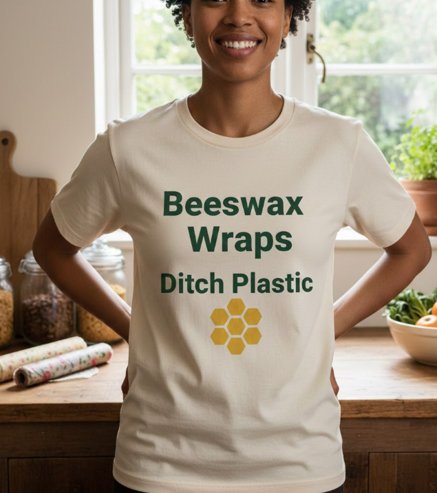 Gift idea for beeswax wrap users - Beeswax Wraps Ditch Plastic t shirt