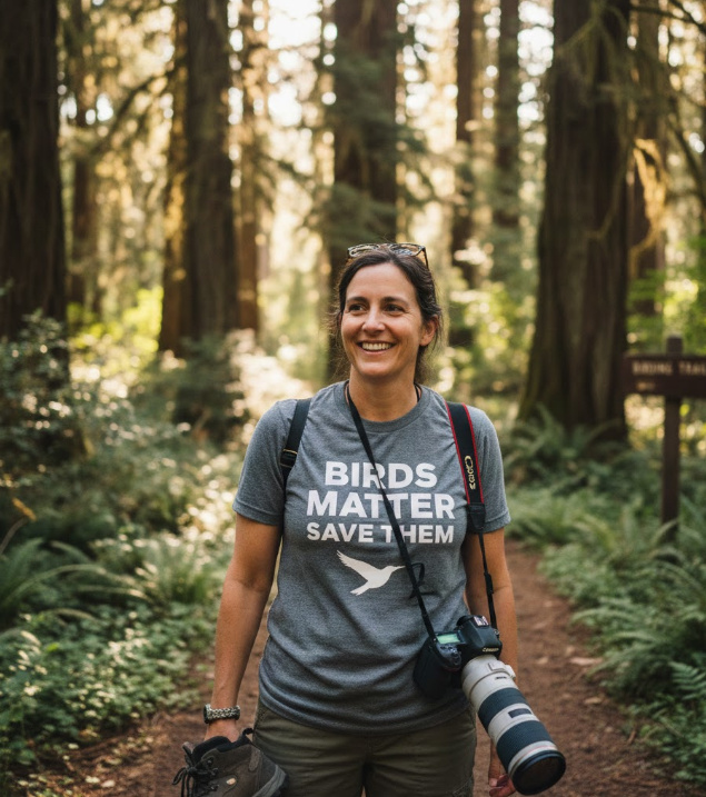 Gift idea for bird conservation enthusiasts - Birds Matter Save Them t shirt
