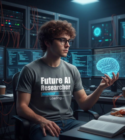 Gift idea for future AI researcher - Future AI Researcher Loading t shirt