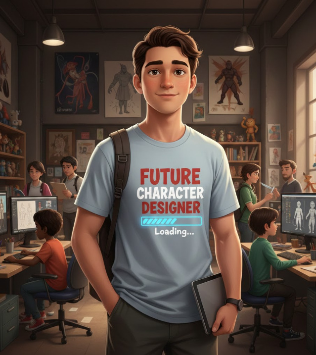 Gift idea for future character designer - Future Character Designer Loading t shirt