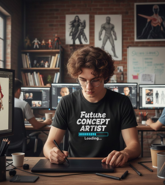 Gift idea for future concept artist - Future Concept Artist Loading t shirt