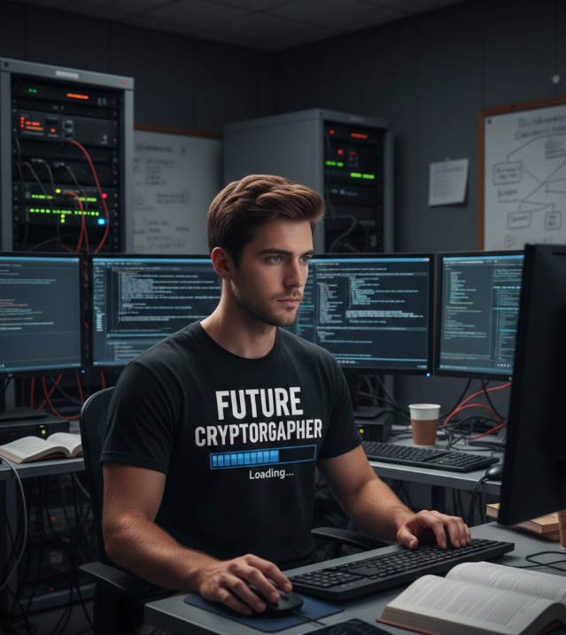 Gift idea for future cryptographer - Future Cryptographer Loading t shirt
