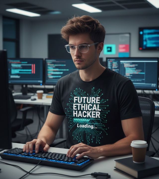 Gift idea for future ethical hacker - Future Ethical Hacker Loading t shirt