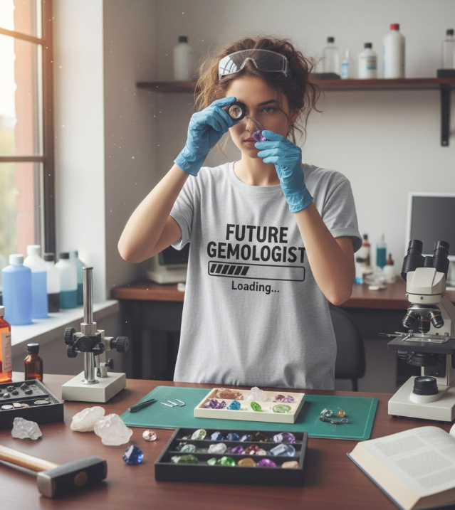 Gift idea for future gemologist - Future Gemologist Loading t shirt