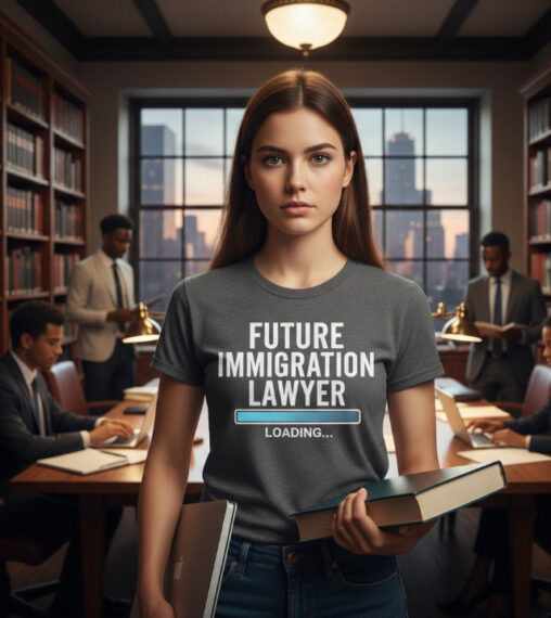 Gift idea for future immigration lawyer - Future Immigration Lawyer Loading t shirt