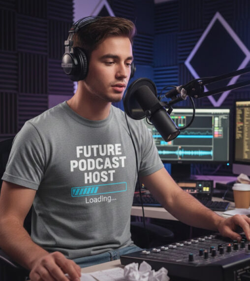 Gift idea for future podcast host - Future Podcast Host Loading t shirt