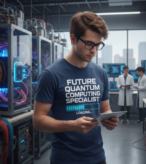 Gift idea for future quantum computing specialist - Future Quantum Computing Specialist Loading t shirt
