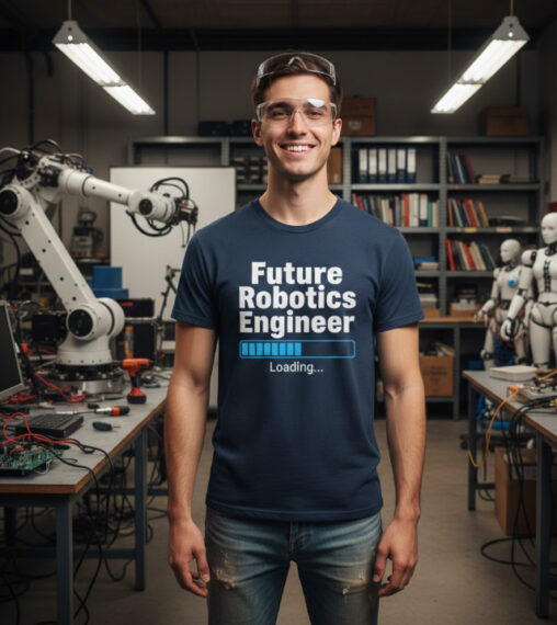 Gift idea for future robotics engineer - Future Robotics Engineer Loading t shirt