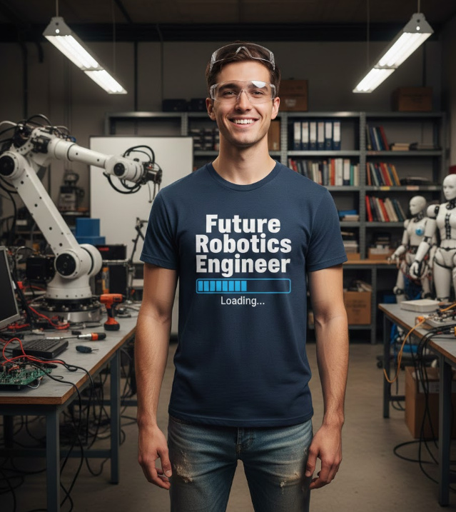 Gift idea for future robotics engineer - Future Robotics Engineer Loading t shirt