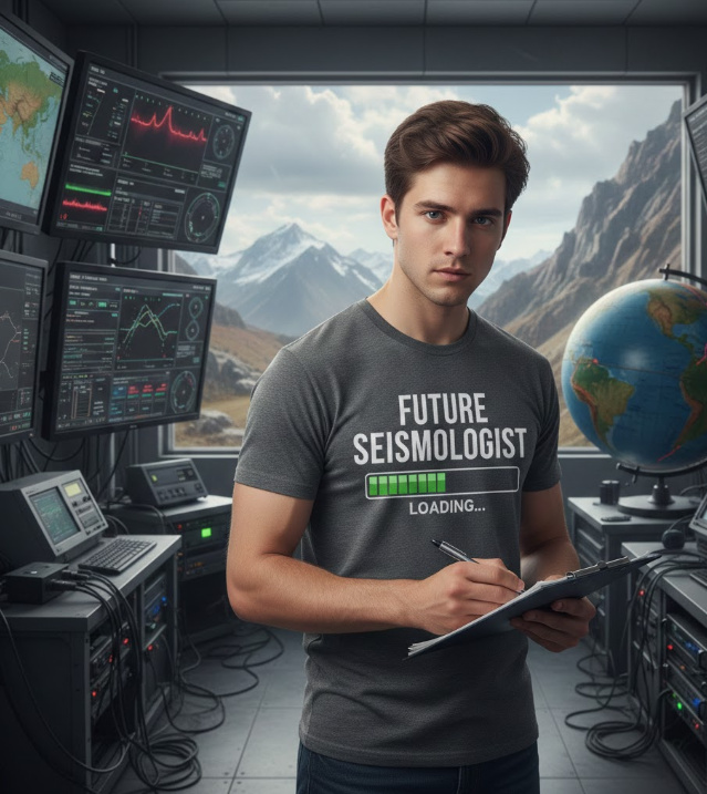 Gift idea for future seismologist - Future Seismologist Loading t shirt