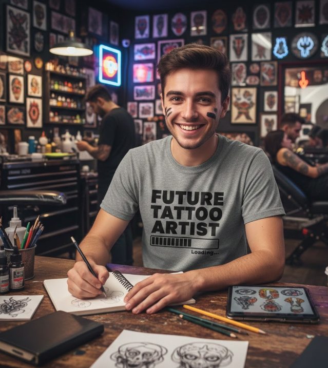 Gift idea for future tattoo artist - Future Tattoo Artist Loading t shirt