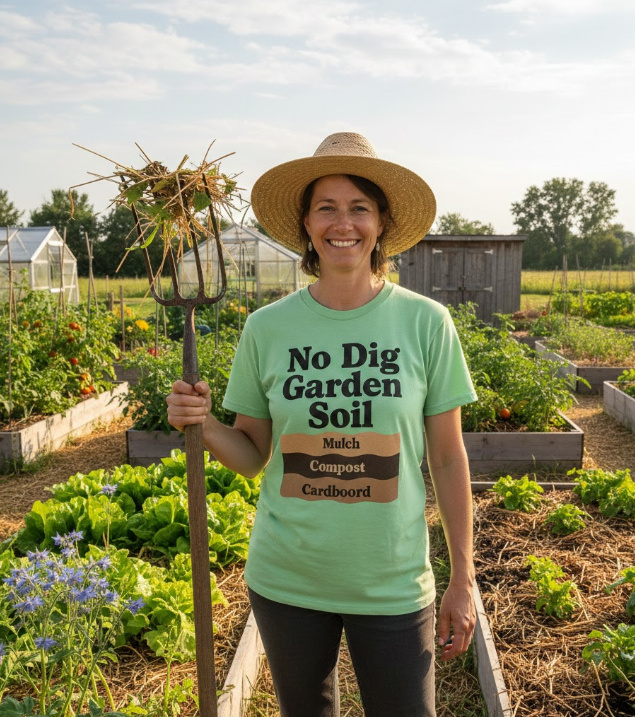 Gift idea for no-dig gardening fans - No Dig Garden Soil t shirt