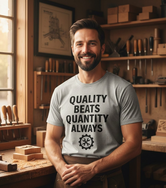 Gift idea for quality over quantity believers - Quality Beats Quantity Always t shirt
