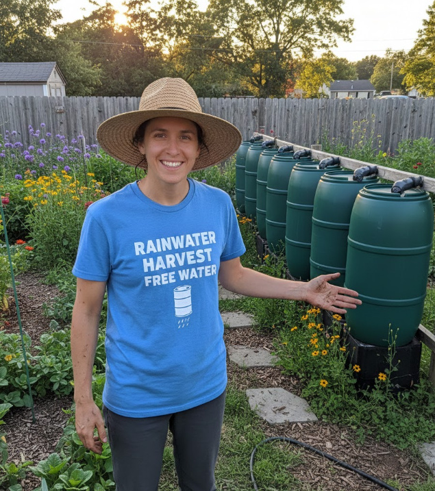 Gift idea for rainwater harvesting fans - Rainwater Harvest Free Water t shirt