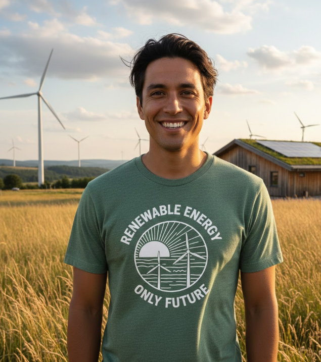 Gift idea for renewable energy advocates - Renewable Energy Only Future t shirt