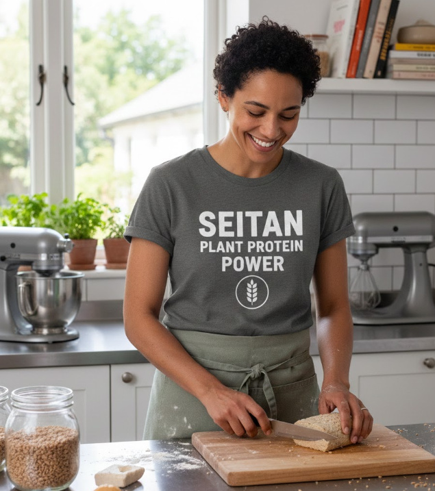 Gift idea for seitan fans - Seitan Plant Protein Power t shirt