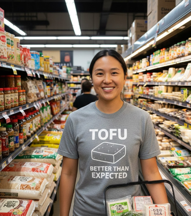 Gift idea for tofu enthusiasts - Tofu Better Than Expected t shirt