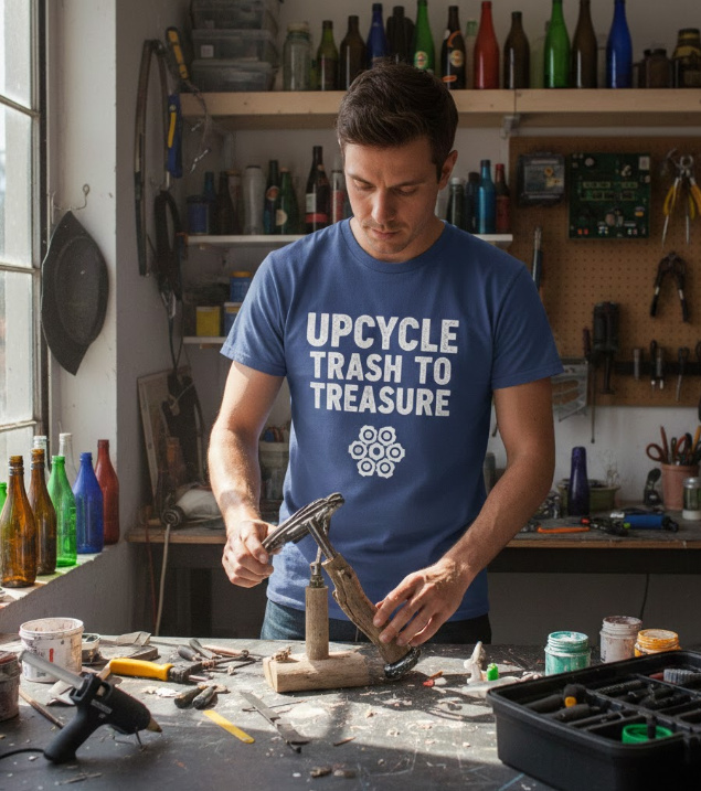 Gift idea for upcycling enthusiasts - Upcycle Trash To Treasure t shirt