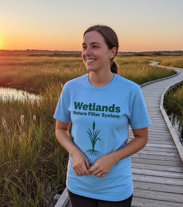Gift idea for wetland preservation supporters - Wetlands Nature Filter System t shirt